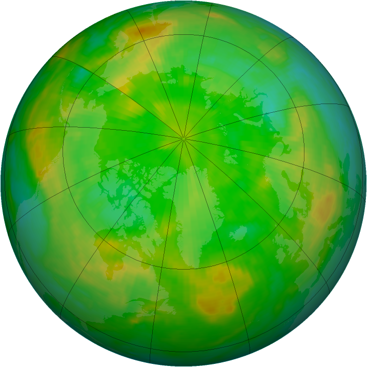 Arctic ozone map for 04 July 1984